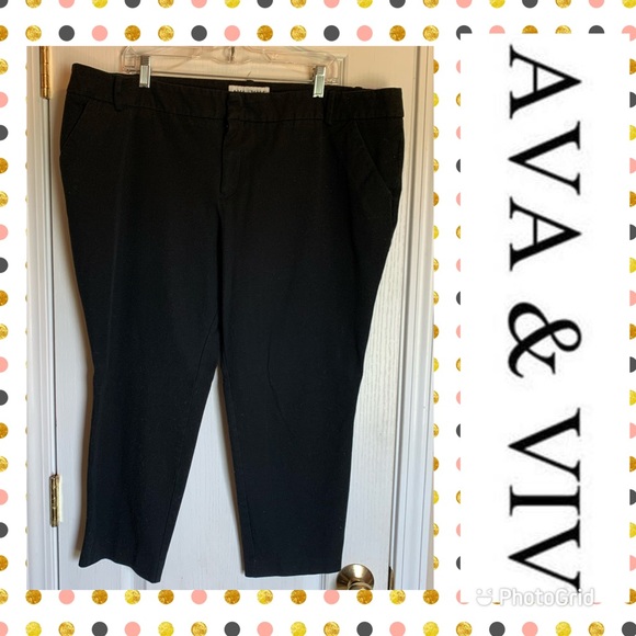 Ava & Viv Pants - Ava & Viv black cigarette pant 22w 27” inseam